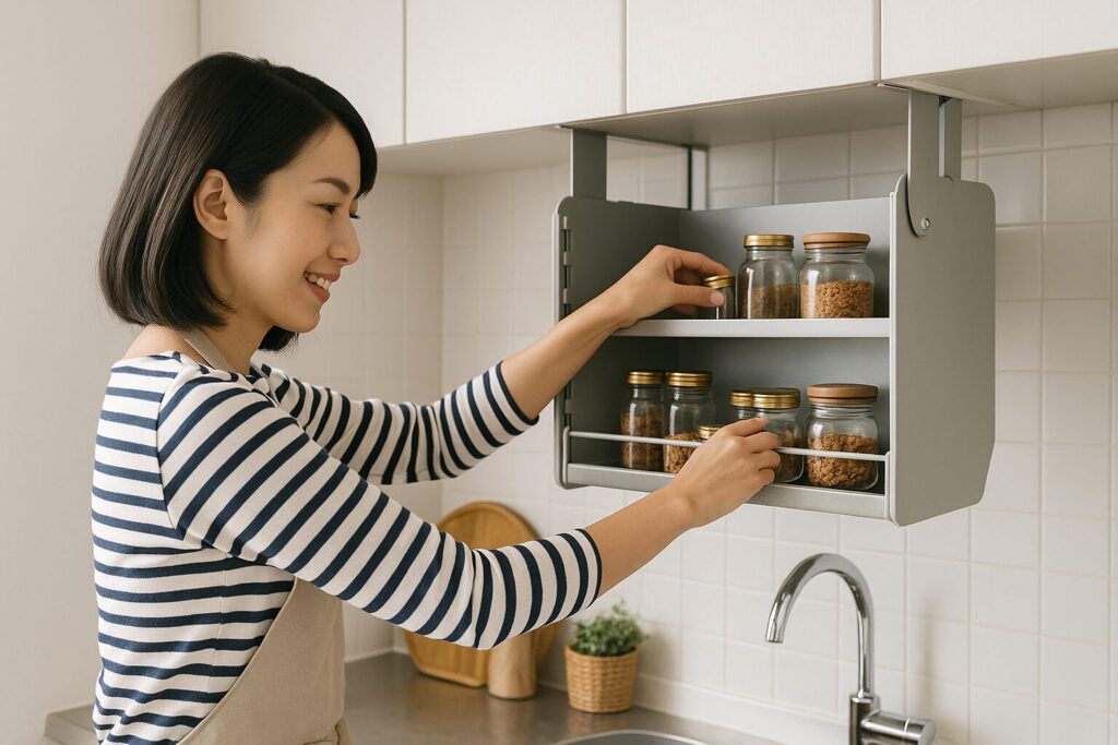 アイラック昇降式収納を使いやすくする工夫