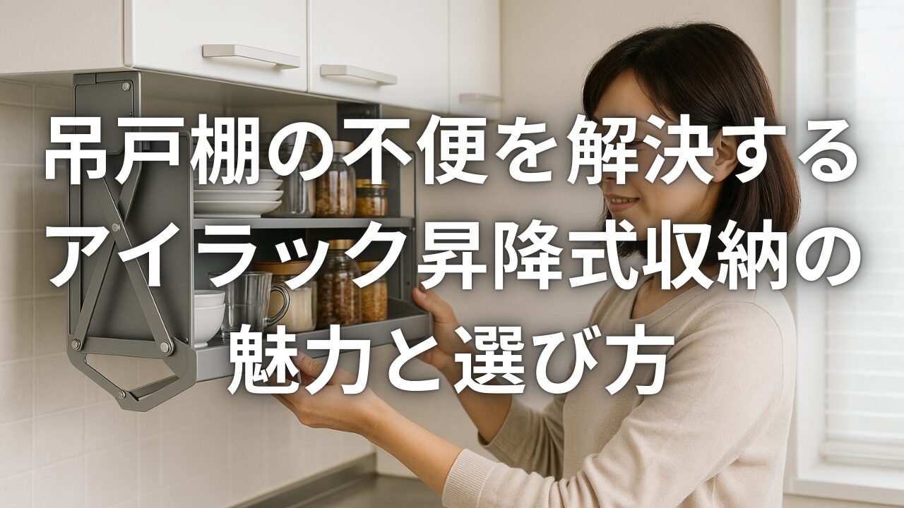 吊戸棚の不便を解決するアイラック昇降式収納の魅力と選び方