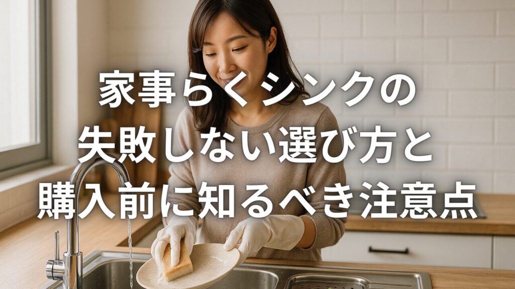 家事らくシンクの失敗しない選び方と購入前に知るべき注意点 | センス 