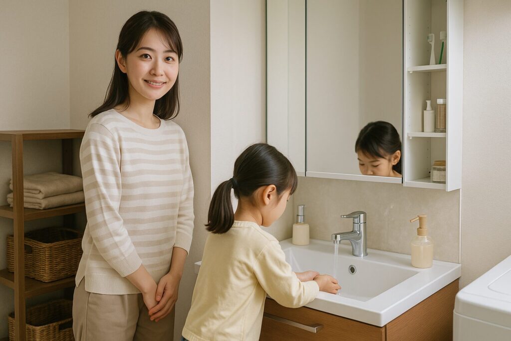 家族の朝支度を時短する収納と動線の工夫