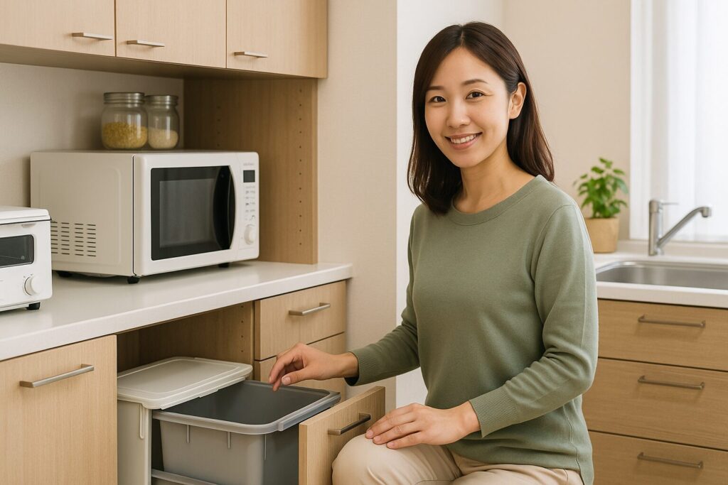 家電収納やゴミ箱スペースを快適に使うための工夫