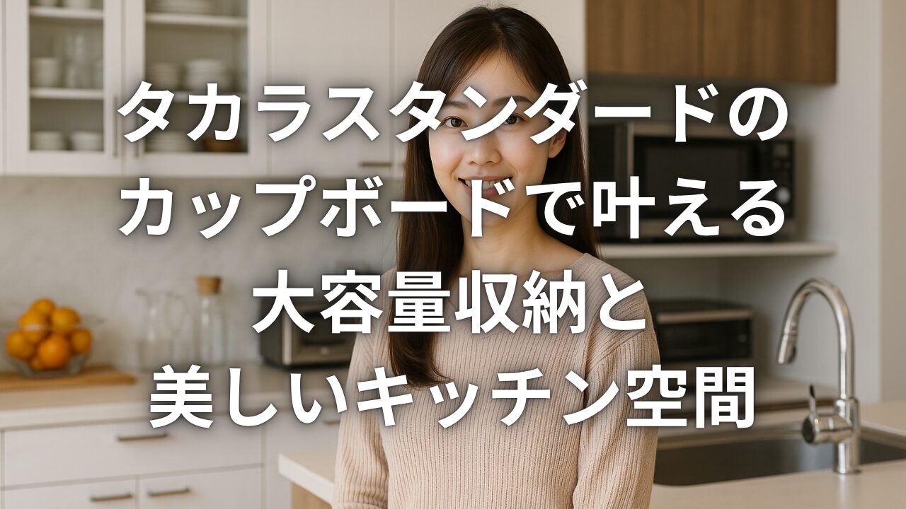 タカラスタンダードのカップボードで叶える大容量収納と美しいキッチン空間