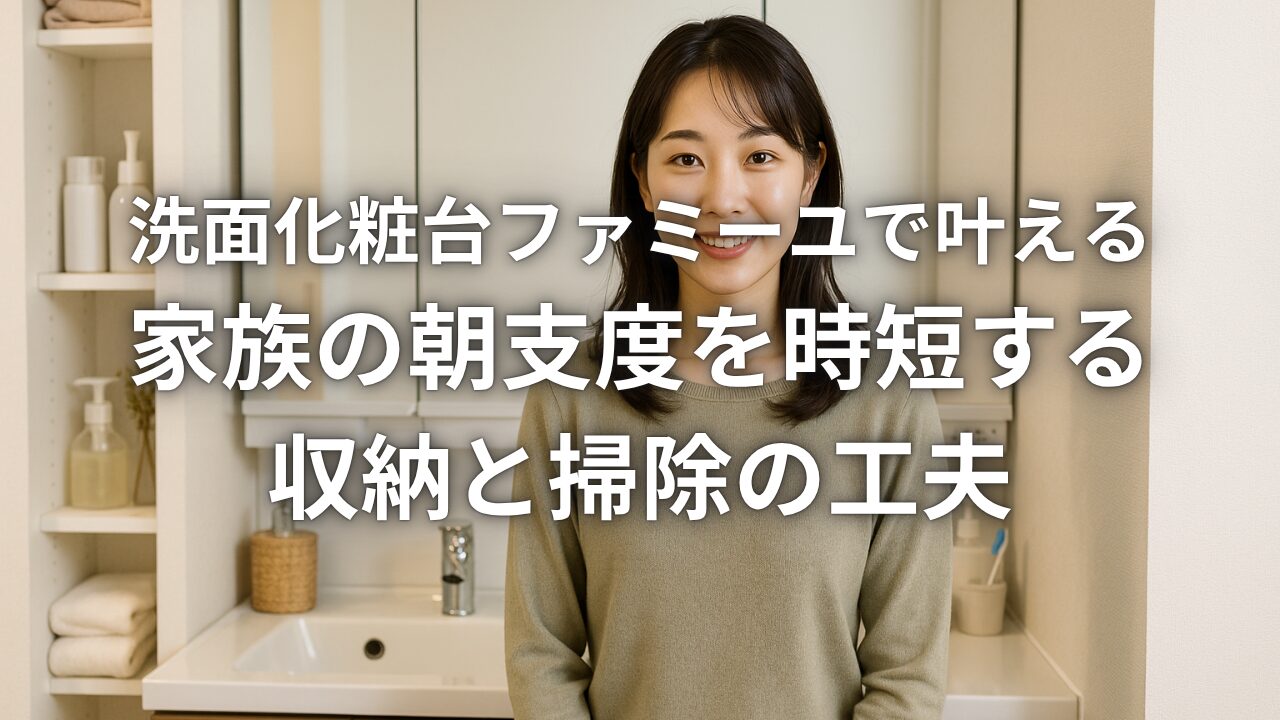洗面化粧台ファミーユで叶える家族の朝支度を時短する収納と掃除の工夫