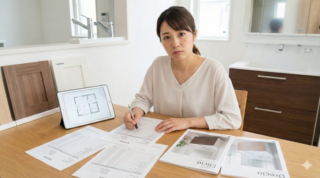 洗面台の見積もり差額とは何を指しているのか