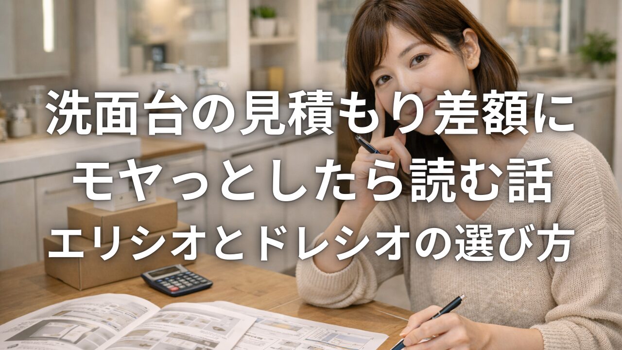 洗面台の見積もり差額にモヤっとしたら読む話 エリシオとドレシオの選び方