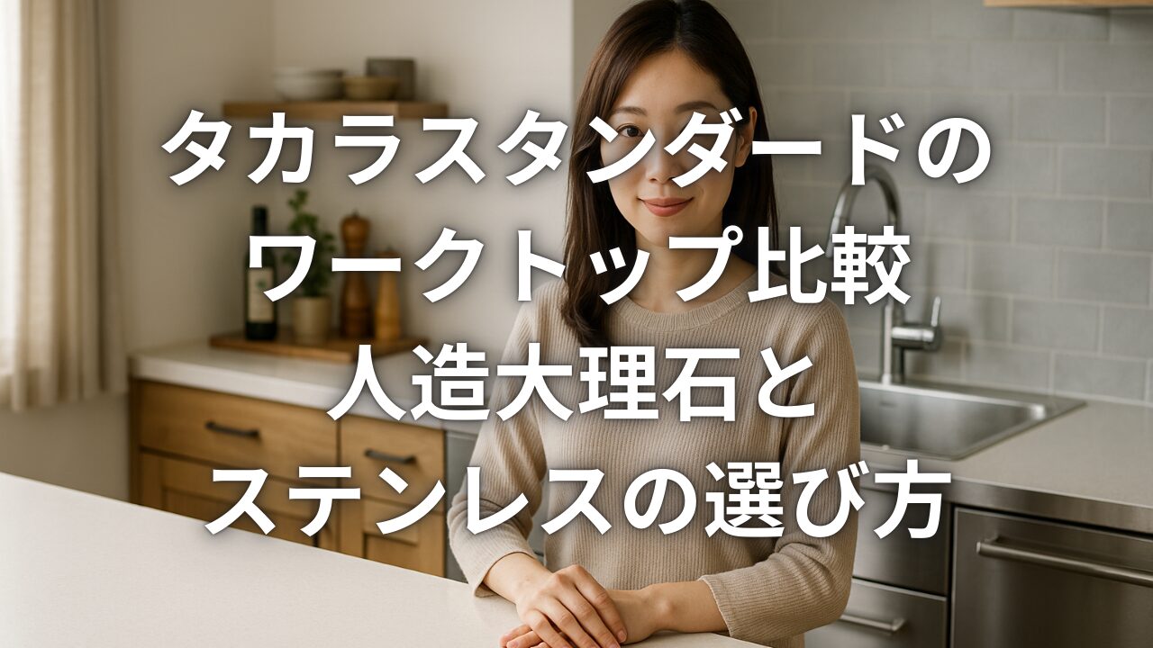 タカラスタンダードのワークトップ比較 人造大理石とステンレスの選び方