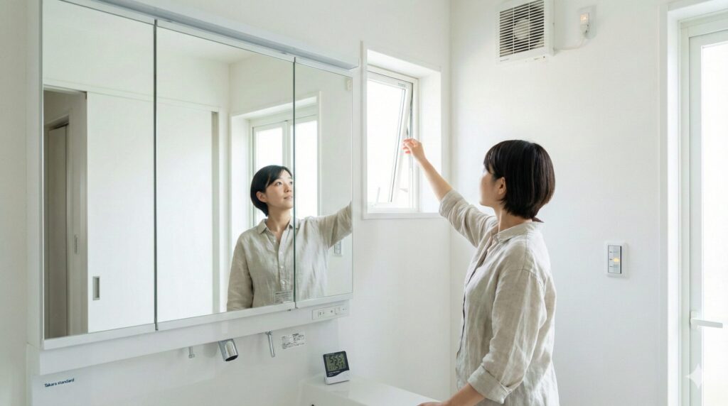 鏡のくもり対策とあわせて行いたい洗面所全体の換気と湿度コントロール