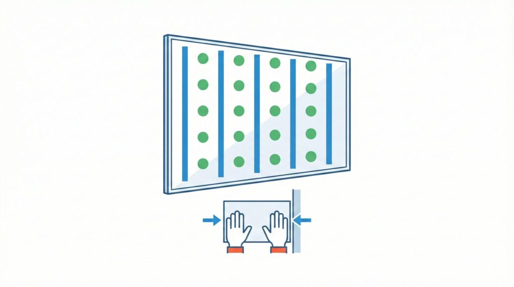 接着剤を塗る際の黄金比と配置パターン