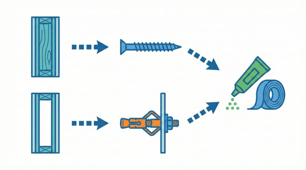 下地の有無による固定強度の違い
