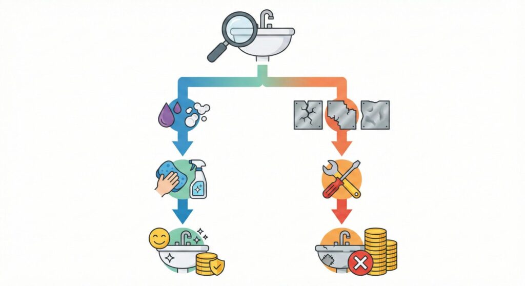 汚れか破損かを見極める一拭きの魔法