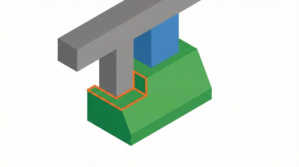 梁の形状に合わせてカットができる梁欠き対応フードの活用