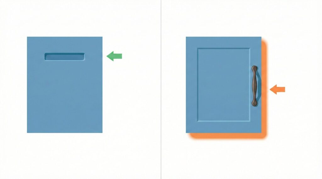 視覚的な奥行きを生むハンドルの役割