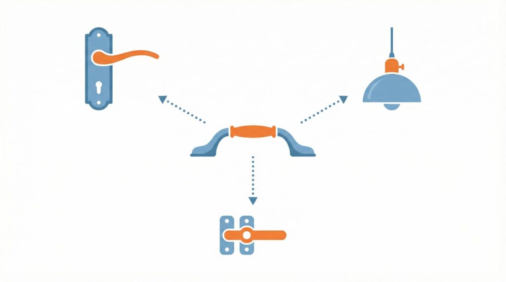 室内金物のトーンを統一してノイズを消す