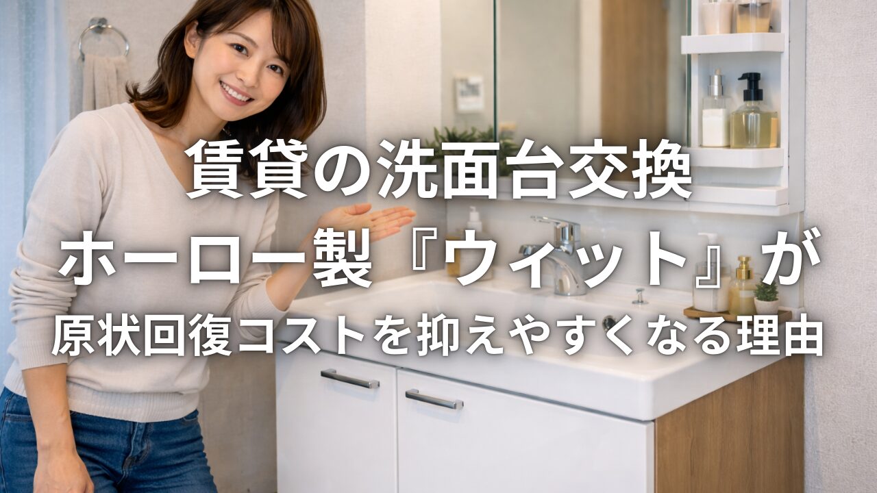 賃貸の洗面台交換｜ホーロー製『ウィット』が原状回復コストを抑えやすくなる理由