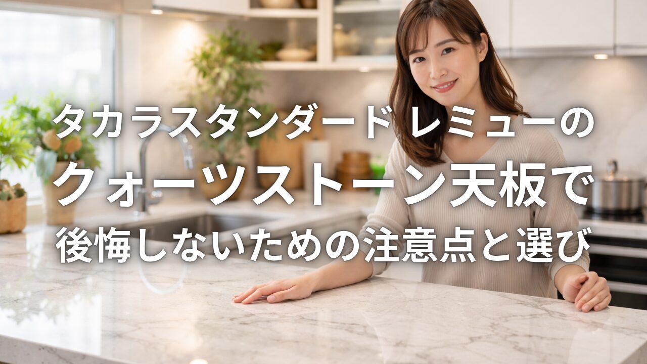 タカラスタンダード レミューのクォーツストーン天板で後悔しないための注意点と選び