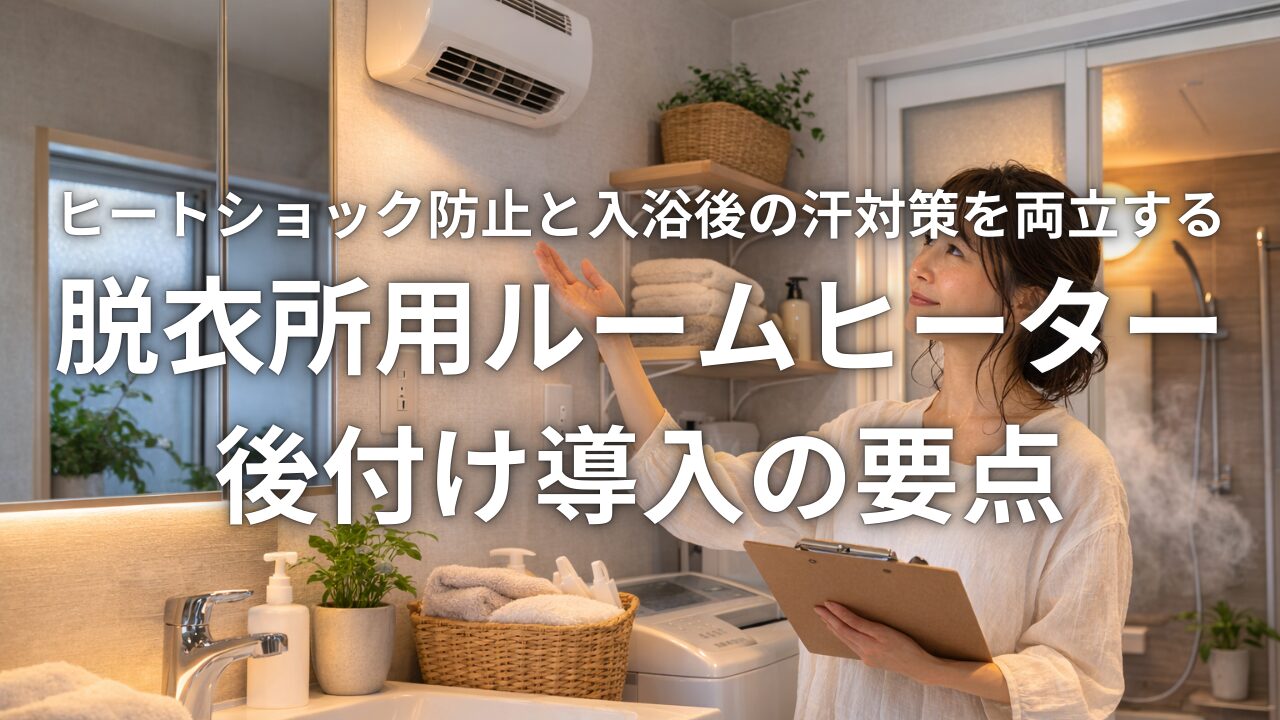 ヒートショック防止と入浴後の汗対策を両立する脱衣所用ルームヒーター 後付け導入の要点
