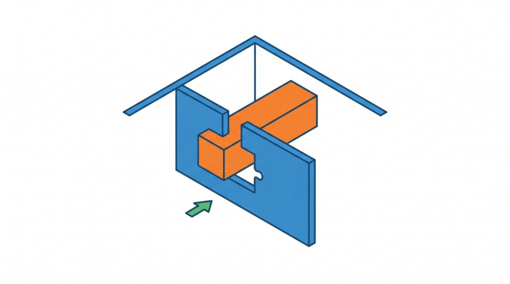 柔軟なフレームとパネルカットの仕組み