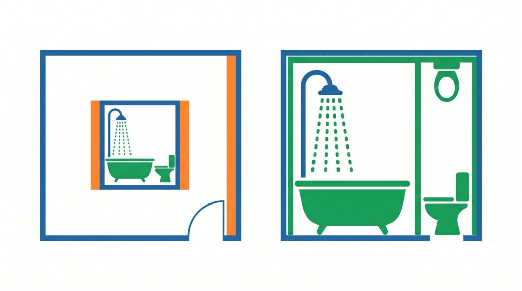 規格サイズに依存するユニットバスが空間ロスを生む仕組み