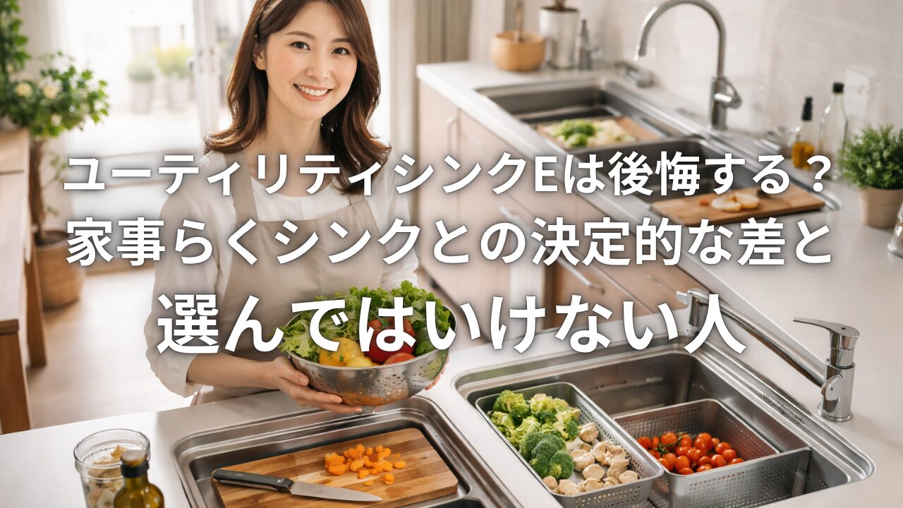ユーティリティシンクEは後悔する？家事らくシンクとの決定的な差と選んではいけない人