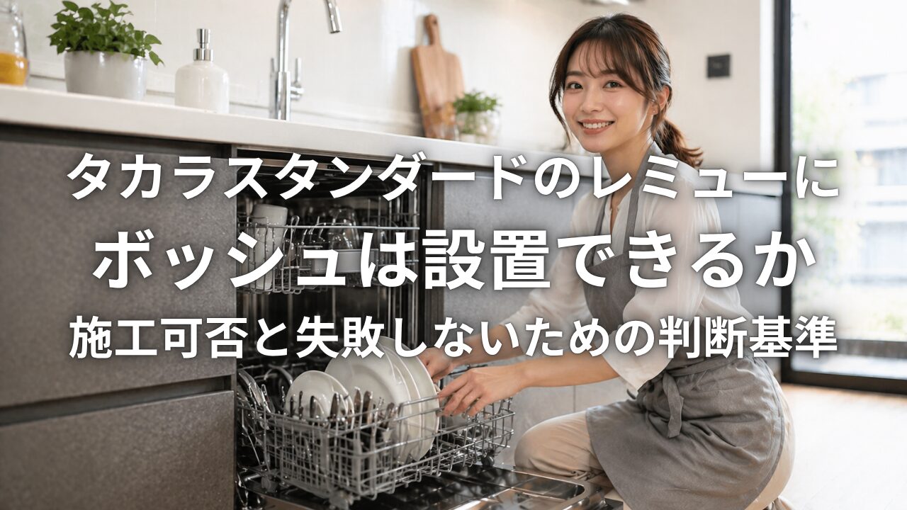 タカラスタンダードのレミューにボッシュは設置できるか 施工可否と失敗しないための判断基準