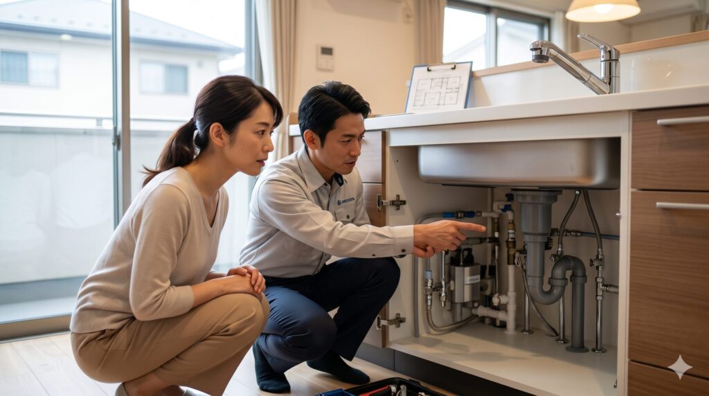 給水接続やシンク下の干渉を専門業者に確認すべき理由