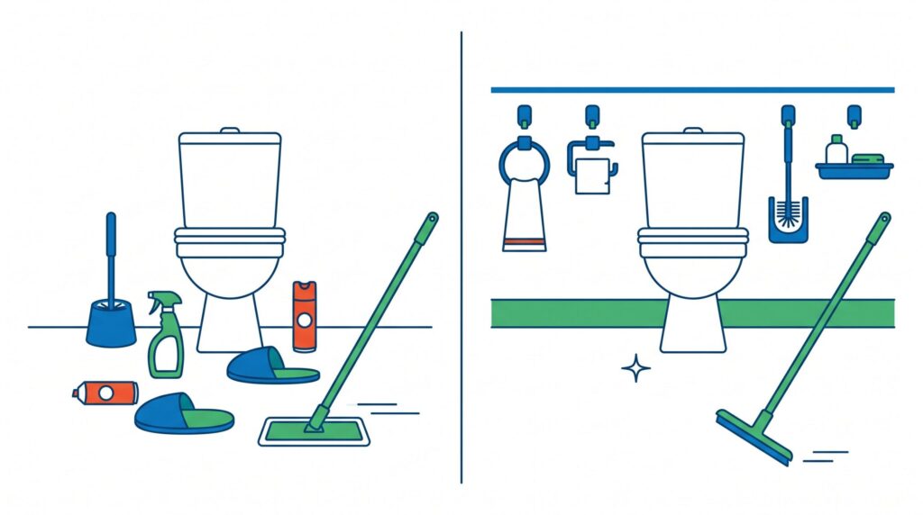 マグネット収納などを活用してトイレ空間を快適にする具体的な活用例