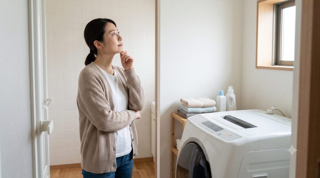 狭い洗面所の収納不足は洗濯機上の空間を見直すことから始まる