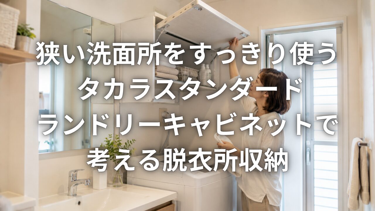 狭い洗面所をすっきり使う タカラスタンダード ランドリーキャビネットで考える脱衣所収納