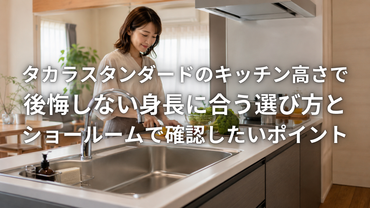 タカラスタンダードのキッチン高さで後悔しない 身長に合う選び方とショールームで確認したいポイント