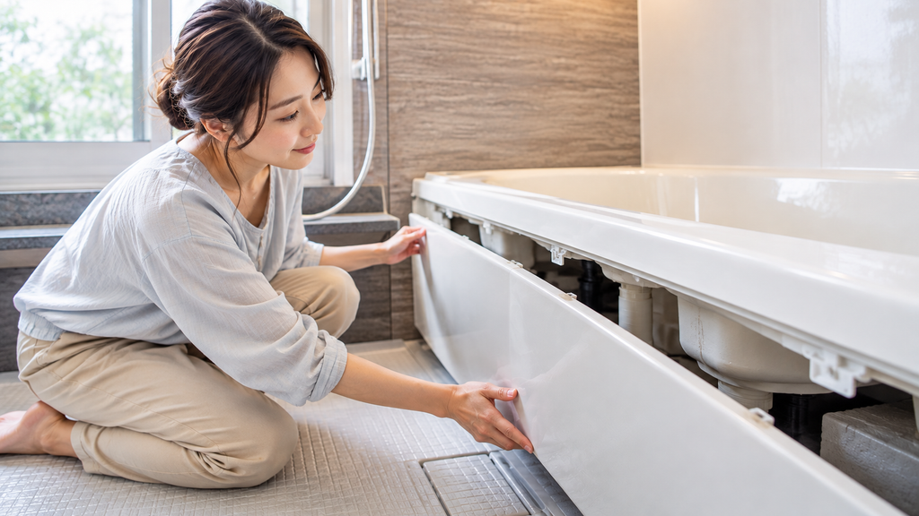 エプロンを取り外せる広ろ美ろ浴室とその他のシリーズの違い
