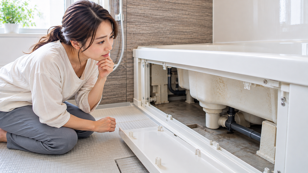 浴槽エプロンの内部は汚れる？カビや臭いの原因と確認ポイント