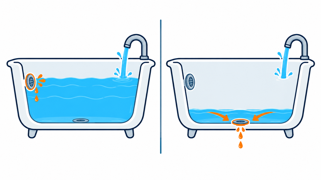 浴槽の水位が下がって止まる位置が示す原因の手がかり